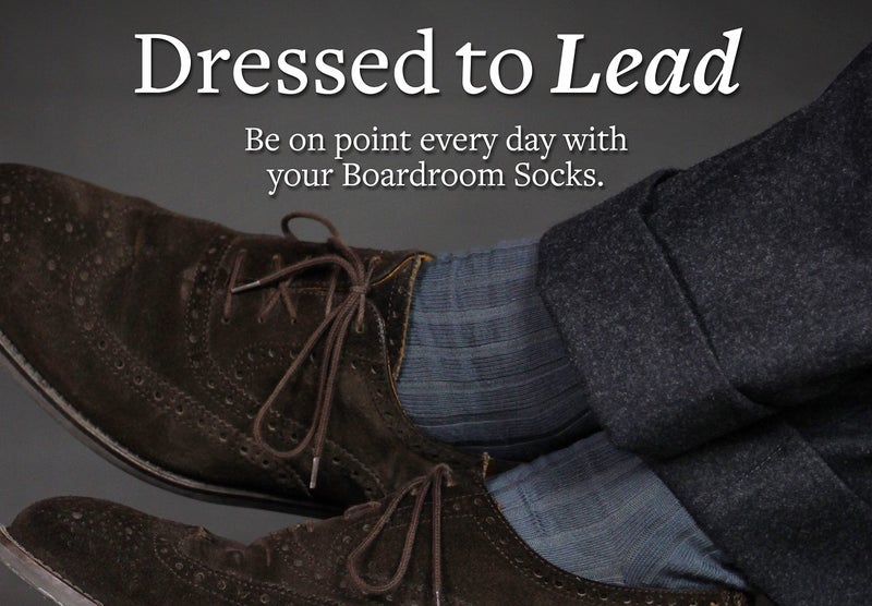 BoardroomSocks Cotton Dress Socks for Men â€“ Knee High Mens Grey Executive Socks â€“ Classic Over the Calf Dress Socks by Boardroom Socks - Image 2